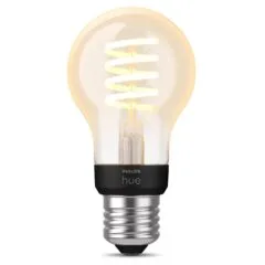 Philips Hue White Ambiance E27 Filament A60 Teardrop LED Smart Bulb - 4500 K, 550 lm, 7 W, Bluetooth, HomeKit compatible