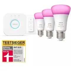 Philips Hue White & Color Ambiance E27 Starter Kit 3-pack + DS 75W - DS 75W - White & Color Ambiance E27
