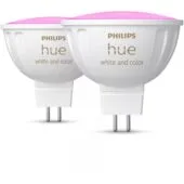 Philips Hue White & Color Ambiance MR16 LED Lamps 2-pack - 400 lm, 6.3 W, GU5.3, 12 V, 2000-6500 K, Bluetooth/Zigbee