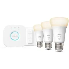 Philips Hue White E27 Starter Set - 3x1050lm, 2700K, Dimmable, Zigbee