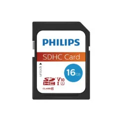 Philips SDHC Memory Card - FM16SD45B - 16GB Class 10 UHS-I U1, 80 MB/s, Black