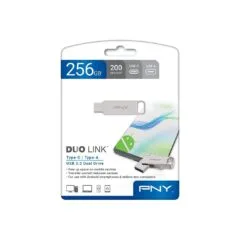 PNY DUO LINK 256GB USB 3.2 Gen 1 Dual Connector Flash Drive