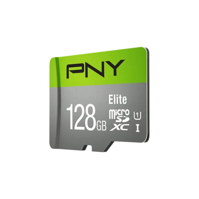 PNY Elite microSDXC 128GB - Class 10 UHS-I (U1) V10 - Green/Grey — image 2