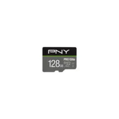 PNY Pro Elite microSDXC Card - Pro Elite - 128GB, UHS-I U3 (Class 10), Black/Grey, 100MB/s R / 90MB/s W