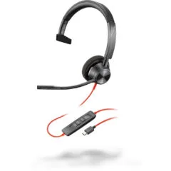 Poly Blackwire C3310 - Mono USB-C Wired Headset, Noise-Canceling Mic, Black