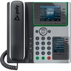 Poly Edge E450 IP Desk Phone - Black - 8 Lines, 3.5" IPS, PoE, Bluetooth 5.0, Gigabit, Dual-band Wi-Fi