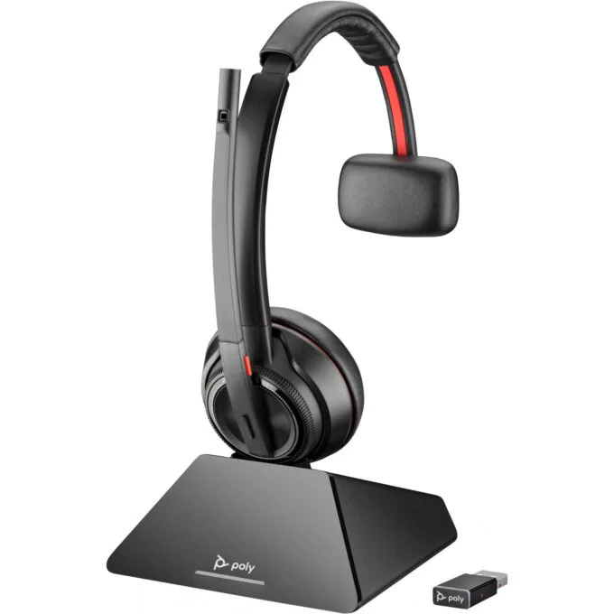 Poly Savi 8210 Replacement Headset - Savi 8210 - Monaural On-ear, Black, DECT 1880-1900 MHz, USB-C — image 2