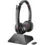 Poly Savi 8220-M UC DECT Binaural Headset - USB-A - Black - Microsoft Teams Certified