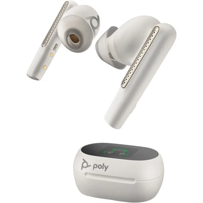Poly Touchscreen Charging Case - for Voyager Free 60+ UC - White USB-A — image 1