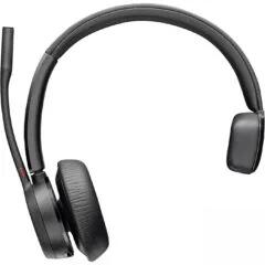 Poly Voyager 4310 UC - Monaural Bluetooth 5.2 Headset with BT700 USB-A Adapter & Charging Stand - Black