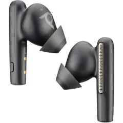 Poly Voyager Free 60+ UC Bluetooth Earbuds - Carbon Black - BT700 USB-C Adapter, ANC, Touch Charge Case, 24h Playback