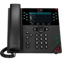 Poly VVX 450 SIP - IP Desk Phone VVX450 - 12-Line, PoE, Black, 4.3" (10.9 cm) Color LCD