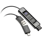 Poly Wideband QD to USB Adapter - DA85-M - Black, USB-A/USB-C, Teams