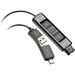 Poly Wideband QD to USB Adapter - DA85-M - Black, USB-A/USB-C, Teams