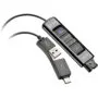Poly Wideband QD to USB Adapter - DA85-M - Black, USB-A/USB-C, Teams