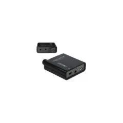 Portable stereo headphone amplifier with two outputs and bass boost