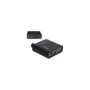 Portable stereo headphone amplifier with two outputs and bass boost