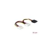Power cable 4 pin male to SATA 15 pin female + floppy 4 pin female, Y-cable