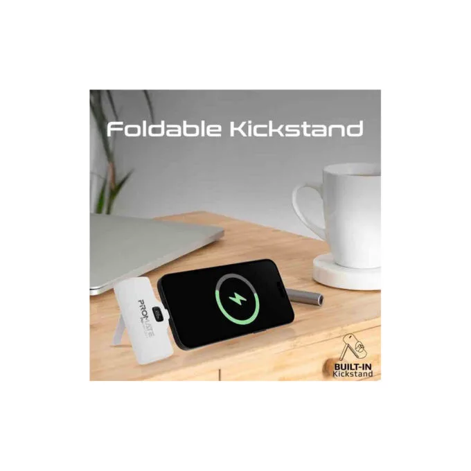 POWERUP-I.WHITE 5000mAh COMPACT FAST POWERBANK W BUILT-IN LIGHTNING CONNECTOR PROMATE — image 10