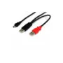 PU-288 USB TWIN P R CB1.8+0.15 GR KABEL