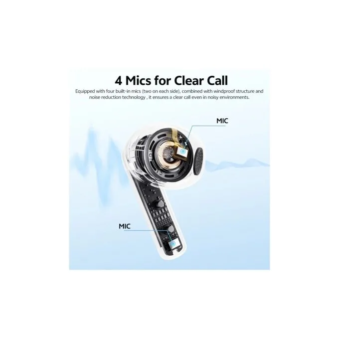QCY AilyBuds E10 - E10 - Blue, LDAC Hi-Res, 4-mic ENC, 13mm Driver, TWS, IPX4, 35h — image 5