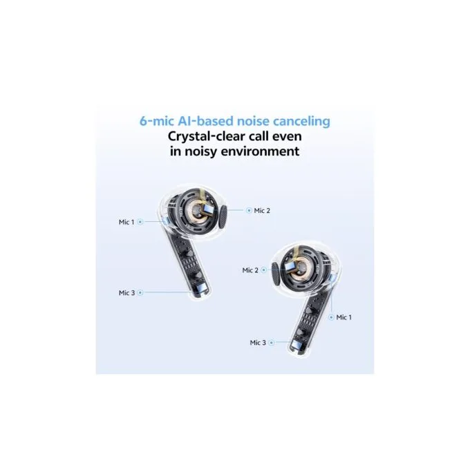 QCY AilyBuds E20 - Black, 13mm Driver, Hybrid ANC, BT5.4, IPX4 — image 7