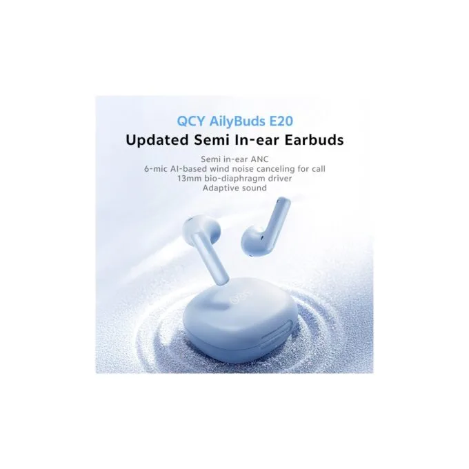 QCY AilyBuds E20 White - E20 - Hybrid ANC, TWS, 13mm Driver, IPX4, BT5.4, 35h — image 5