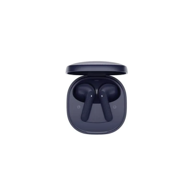 QCY Air Blue Semi-Ear TWS Earbuds, quad Mic ENC multi-point connection, leather grain case - T41 - Blue — image 3