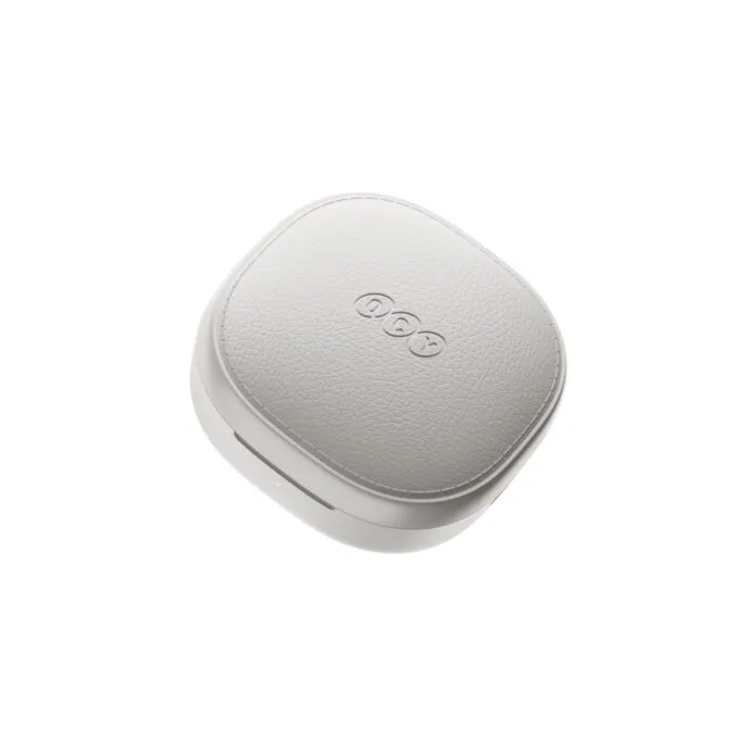 QCY Air White Semi-Ear TWS Earbuds - Quad Mic ENC, Multi-Point, Leather Case — image 2