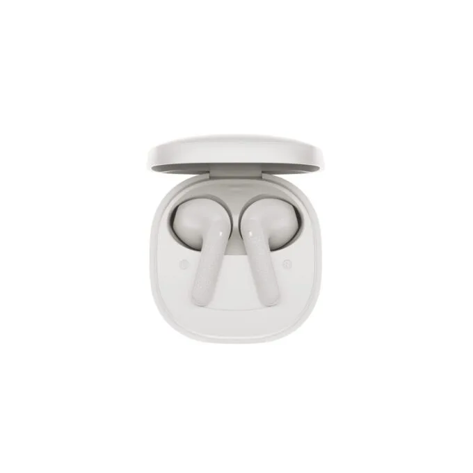 QCY Air White Semi-Ear TWS Earbuds - Quad Mic ENC, Multi-Point, Leather Case — image 3