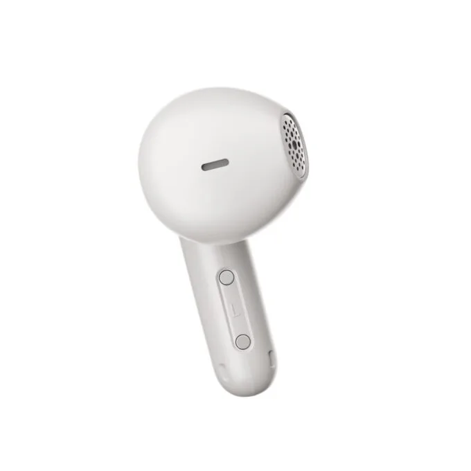 QCY Air White Semi-Ear TWS Earbuds - Quad Mic ENC, Multi-Point, Leather Case — image 7