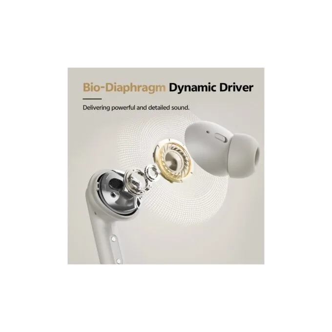QCY Buds ANC Cream Grey - HT15 - 45dB ANC, TWS Earbuds, 35h Total Battery, 5-mic ENC — image 9