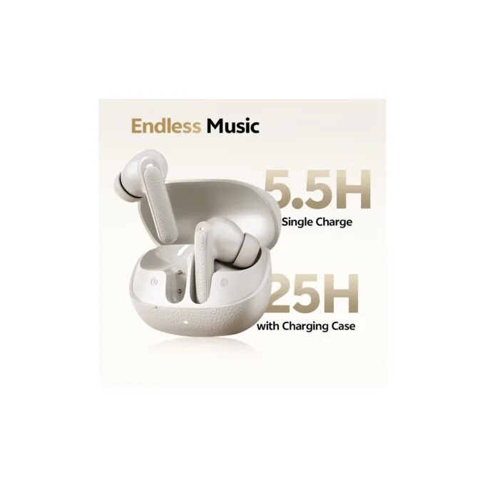 QCY Buds ANC Cream Grey - HT15 - 45dB ANC, TWS Earbuds, 35h Total Battery, 5-mic ENC — image 10