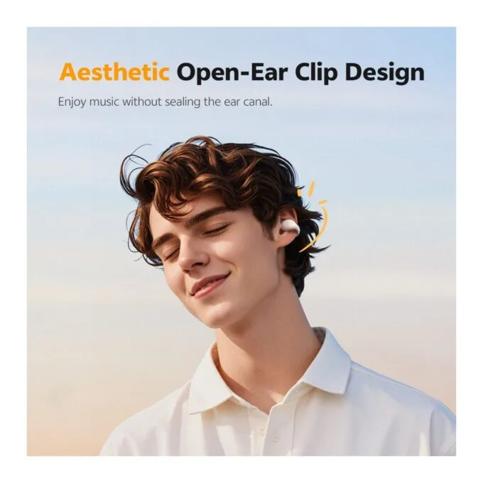 QCY Crossky C10 White Open Ear TPU Earclip - C10 - Open-Ear, BT 5.4, IPX5 — image 6