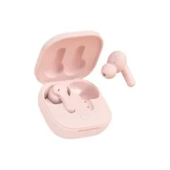 QCY Earbuds - T13 - TWS Pink Dual Driver 4-mic Noise Cancel True Wireless Earbuds - Quick Charge 380mAh
