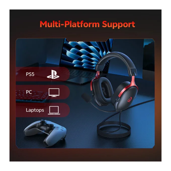 QCY Heroad VN200 PRO 7.1 USB Wired RGB Gaming Headset PS4 PS5 PC — image 6