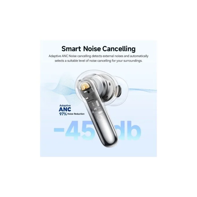 QCY Melobuds N50 ANC Black - N50 - 45dB ANC, TWS, 6 mic ENC, IPX4, BT5.4 — image 3
