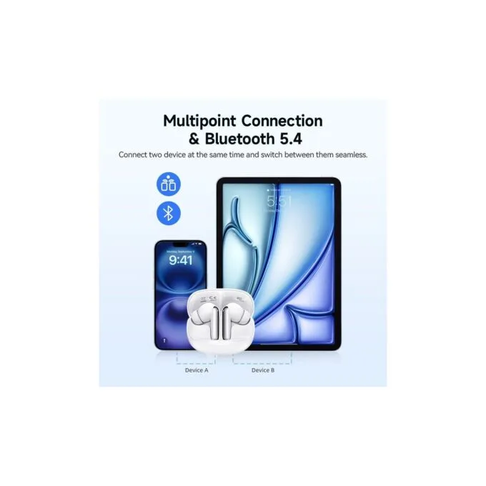 QCY Melobuds N50 ANC White - N50 - ANC 45dB, TWS, IPX4, BT5.4 — image 4
