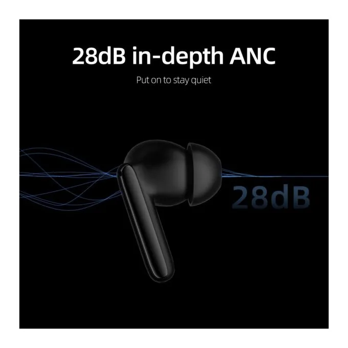 QCY T13 ANC 2 White - T13 ANC 2 - True Wireless Earbuds, 28dB ANC, 10mm Driver, BT 5.3, 30h total — image 4