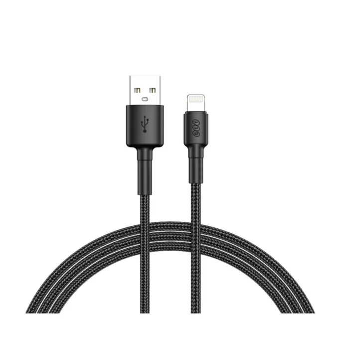 QCY USB-A to Lightning Cable - Braided 1.2m - Fast Charging & Data Transfer — image 1