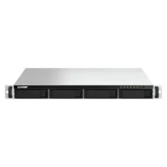 QNAP TS-464U-RP - 1U 4-Bay Rack NAS, Intel N5095 2.0/2.9GHz, 8GB DDR4, 2x2.5GbE, Redundant PSU, Black/Aluminium
