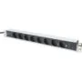 Rack-mount Power Strip - 19-inch 1HE - Black, 8-outlet, 2 m cord