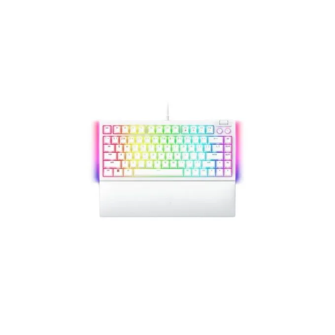 Razer BlackWidow V4 75% White - Mechanical RGB Keyboard - Hot-Swappable - Orange Tactile Switch — image 1