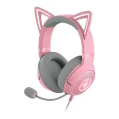 Razer Kraken Kitty V2 Quartz RGB USB 7.1 Gaming Headset w/ Kitty Ears - PC PS5 Switch