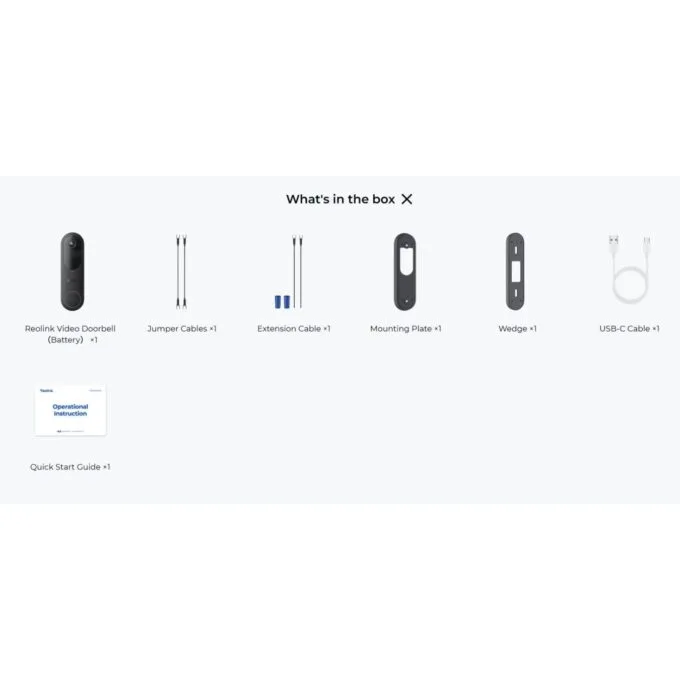 Reolink BP Battery Video Doorbell 4MP - D340B - Black with Chime and 64GB MicroSD — image 2