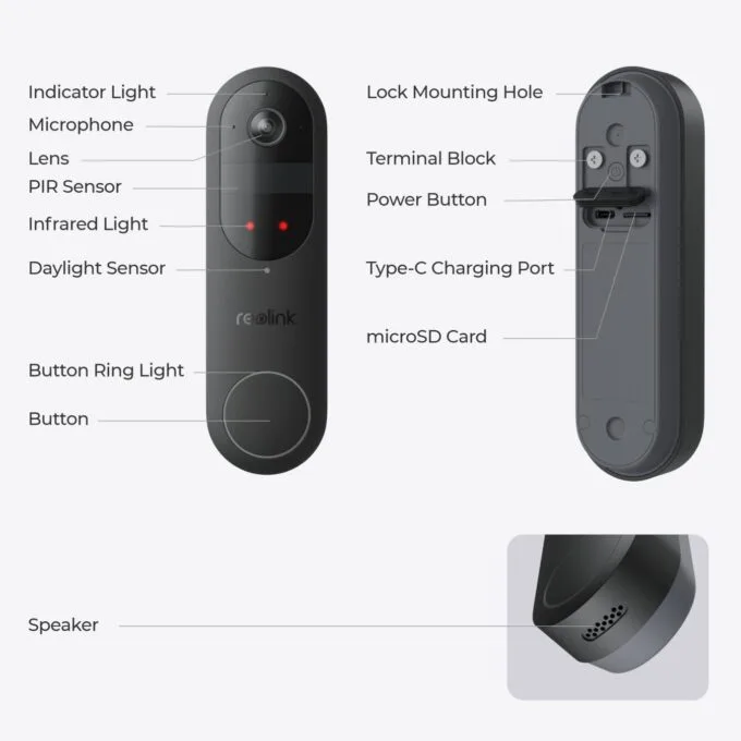 Reolink BP Battery Video Doorbell 4MP - D340B - Black with Chime and 64GB MicroSD — image 12