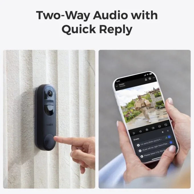 Reolink BP Battery Video Doorbell 4MP - D340B - Black with Chime and 64GB MicroSD — image 10