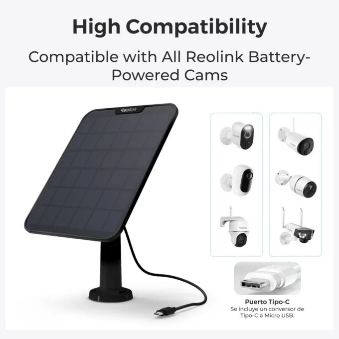 Reolink BPS Solar Panel 2 for Reolink Battery Cameras - Black 6W — image 7