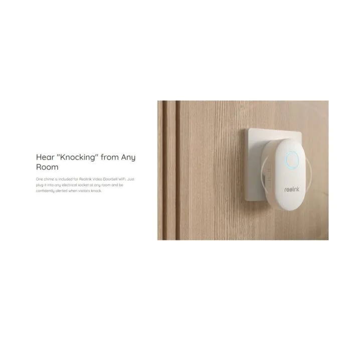 Reolink WIFI Video Doorbell - D340W - 5MP Black — image 5