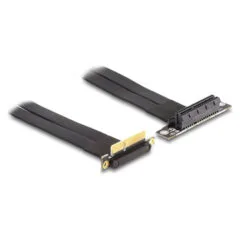 Riser Karte PCI Express x4 Stecker 90° gewinkelt zu x4 Slot 90° gewinkelt mit Kabel 60 cm